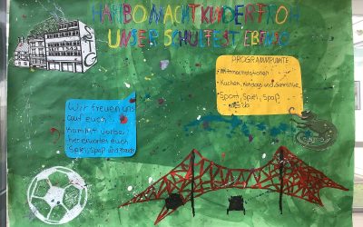 Besondere Plakate für das Schulfest